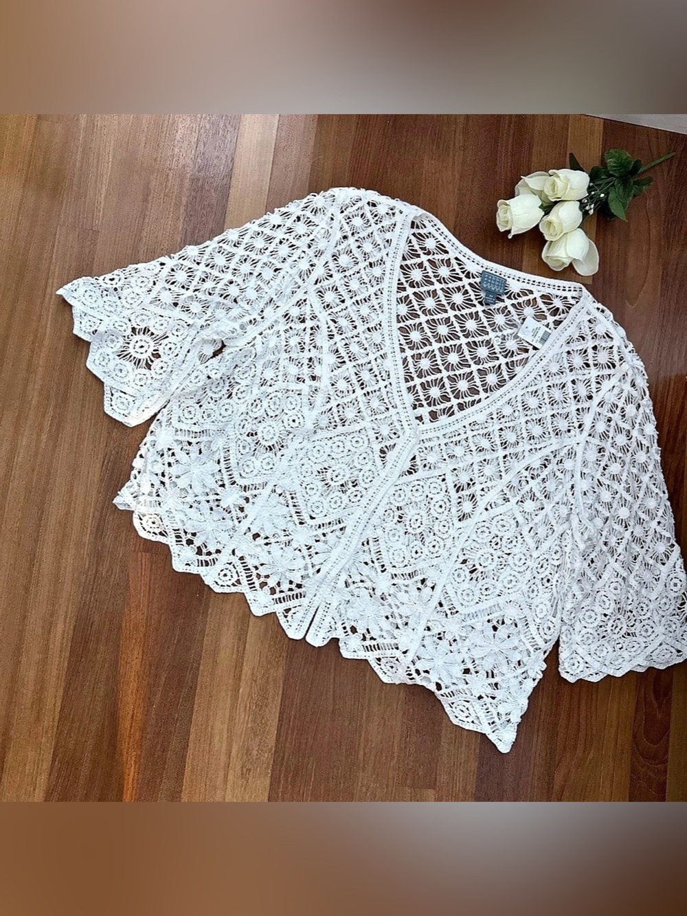 Rabbit Women's Lace Short Sleeve Top Size 3X New